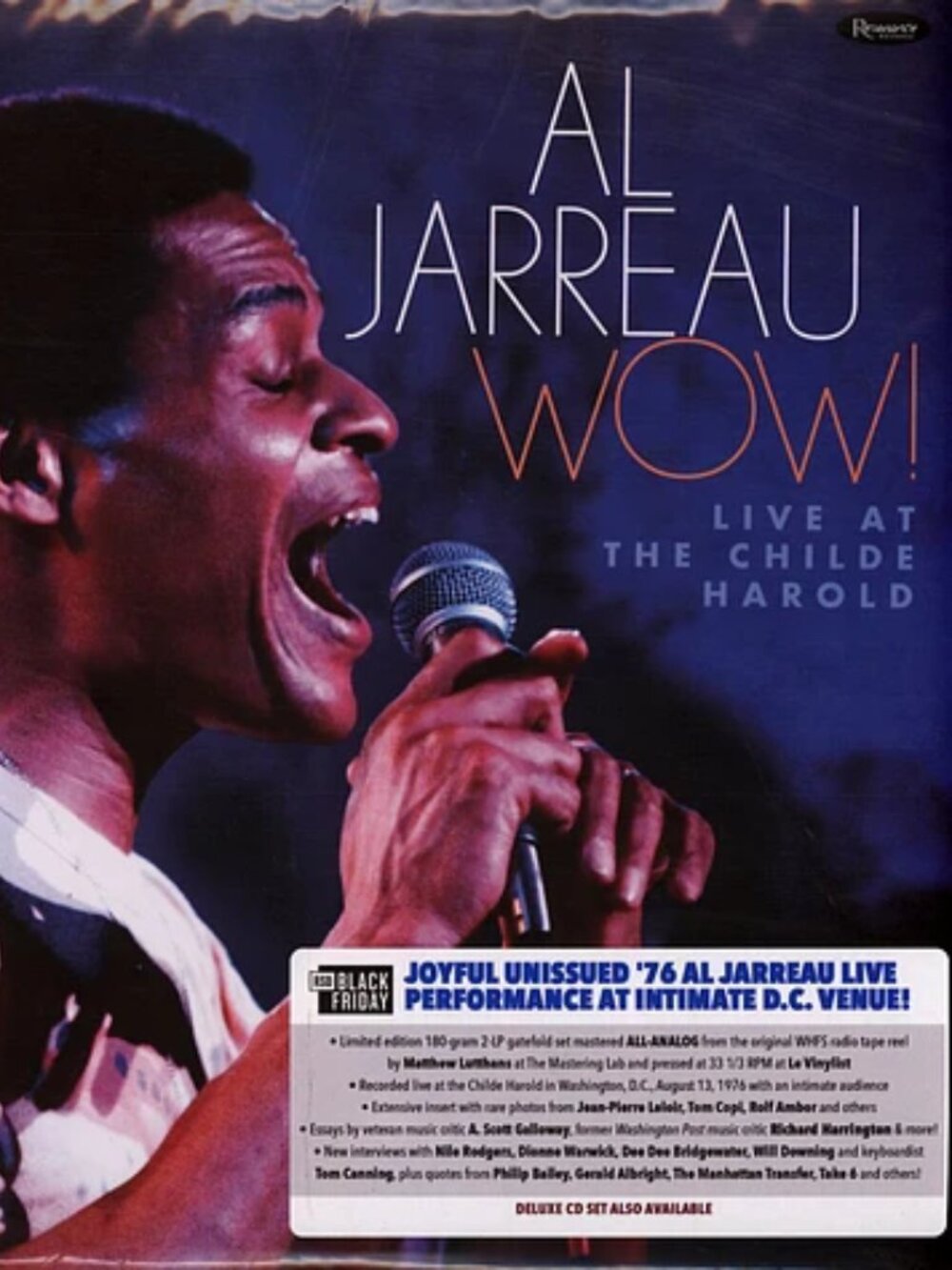Al Jarreau Wow! Live In Performance At The Childe Harold Washington August 1976